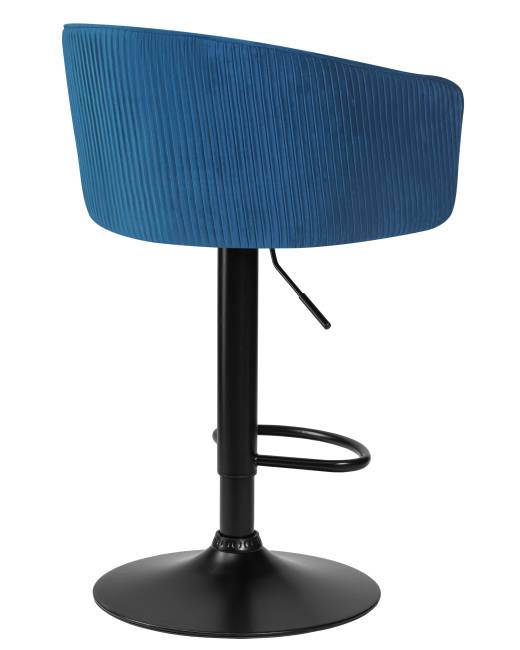 Стул барный DOBRIN DARCY BLACK, синий велюр (1922-20)