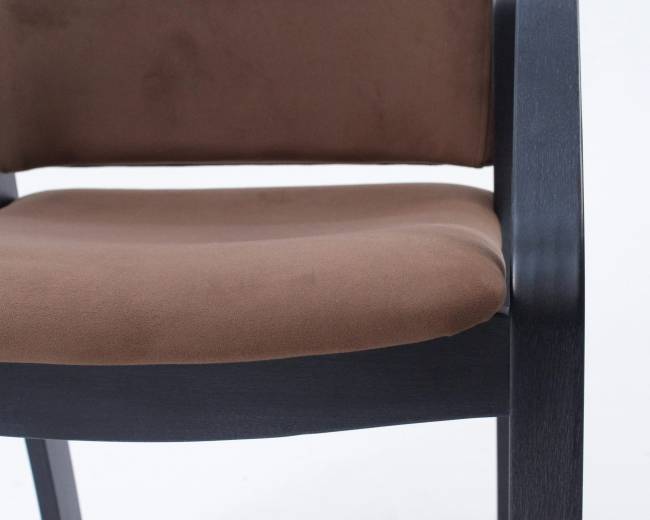 Стул-кресло Джуно 2.0 чёрный/коричневый