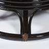 Кресло-качалка PAPASAN/ПАПАСАН w 23/01 B /с подушкой/ 115х78х104 см, Antique brown (античный черно-коричневый), ткань Оранжевый, С 23