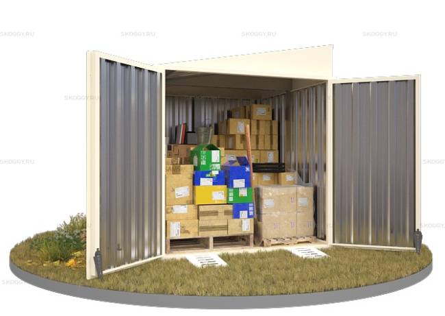 Хозблок SKOGGY секционный с односкатной крышей 2 х 2 м, слоновая кость Хозблок SKOGGY секционный с односкатной крышей 2 х 2 м, слоновая кость