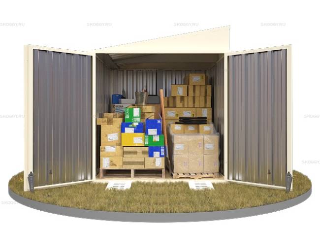 Хозблок SKOGGY секционный с односкатной крышей 2 х 2 м, слоновая кость Хозблок SKOGGY секционный с односкатной крышей 2 х 2 м, слоновая кость