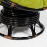 Кресло-качалка PAPASAN/ПАПАСАН w 23/01 B /с подушкой/ 115х78х104 см, Antique brown (античный черно-коричневый), флок Олива, 23