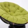 Кресло-качалка PAPASAN/ПАПАСАН w 23/01 B /с подушкой/ 115х78х104 см, Antique brown (античный черно-коричневый), флок Олива, 23