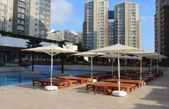 Зонт профессиональный 2.5х2.5 м Avocado бежевый 2500х2500 мм