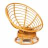 Кресло-качалка PAPASAN/ПАПАСАН w 23/01 B /с подушкой/ 115х78х104 см, Honey (мед), флок Олива, 23