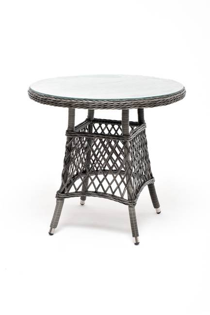 "Эспрессо - 80 R" обеденная группа плетеная, цвет графит