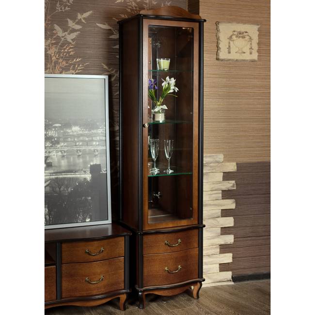 Шкаф-витрина Джульетта, орех Л