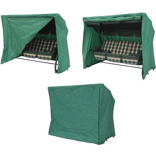 Чехол ЛЮКС для садовых качелей МИЛАН/МИЛАН П, зеленый