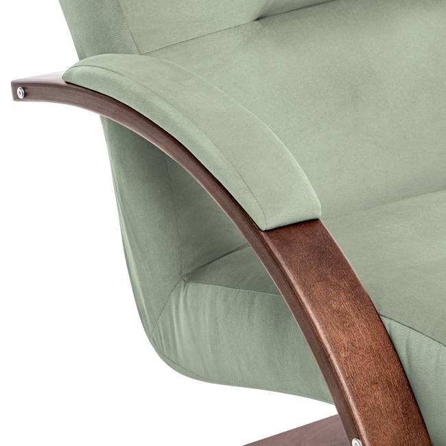 Кресло-качалка Leset Милано Орех текстура V14 бирюзовый Кресло-качалка Leset Милано Орех текстура V14 бирюзовый