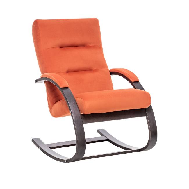 Кресло-качалка Leset Милано Венге текстура V39 оранжевый Кресло-качалка Leset Милано Венге текстура V39 оранжевый