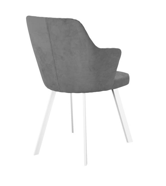 Стул DikLine 345 C56 серый, ножки белые