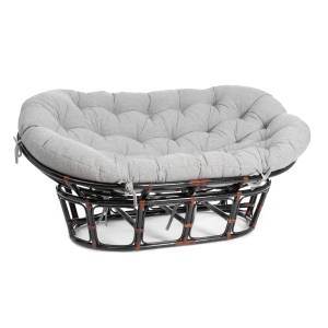 Диван MAMASAN/МАМАСАН 23/02 W /с подушкой/ 169х102х80 см, Antique brown, матрац 182х119 см, ткань серо-бежевая 3М 16/2 Antique brown