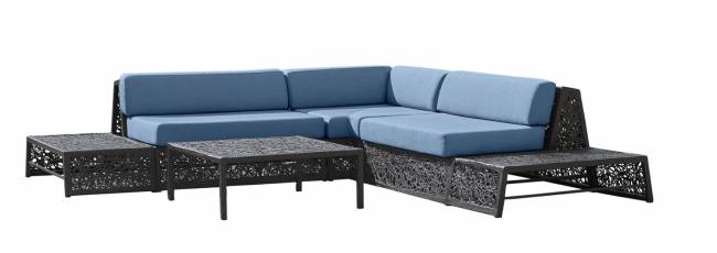 Модульный диван "Lounge Set", Базальт, Черный