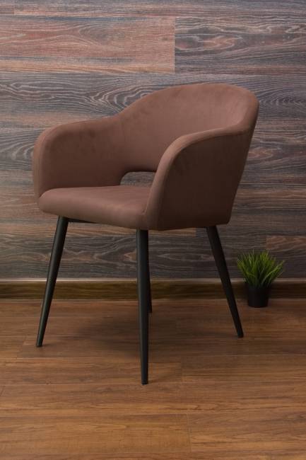 Стол Сканди К 100 орех с креслами Пичч велюр коричневый