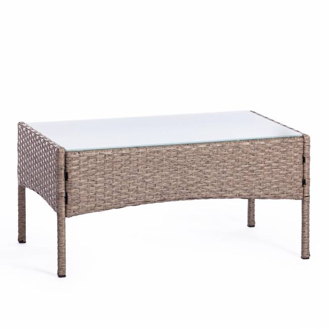 Лаундж сет [диван+2кресла+столик+подушки] (мод.210013 А) пластиковый ротанг, 107х60х83см/60х60х83см/79,5х45,5х34см, серый, ткань DB-11 светло-серый серый, ткань: DB-11 светло-серый пластиковый ротанг