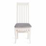 Стул DOLCE мягкое сидение бук, 40х46х100см, ivory white, велюр Tenerife Ultimate grey белый
