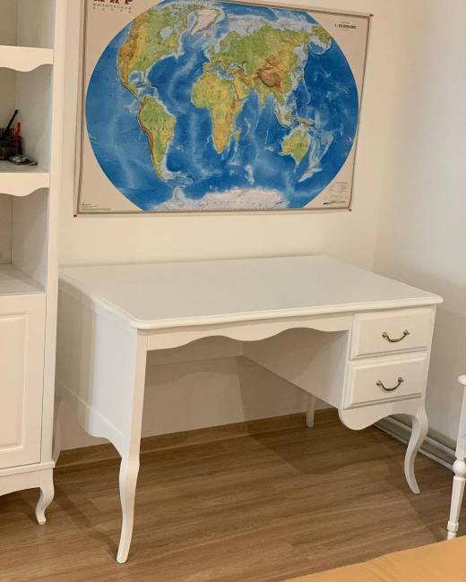 Стол письменный однотумбовый Малонн Ави Белый