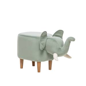 Пуф Leset Слоник V14 бирюзовый, компаньон V01 белый Бук