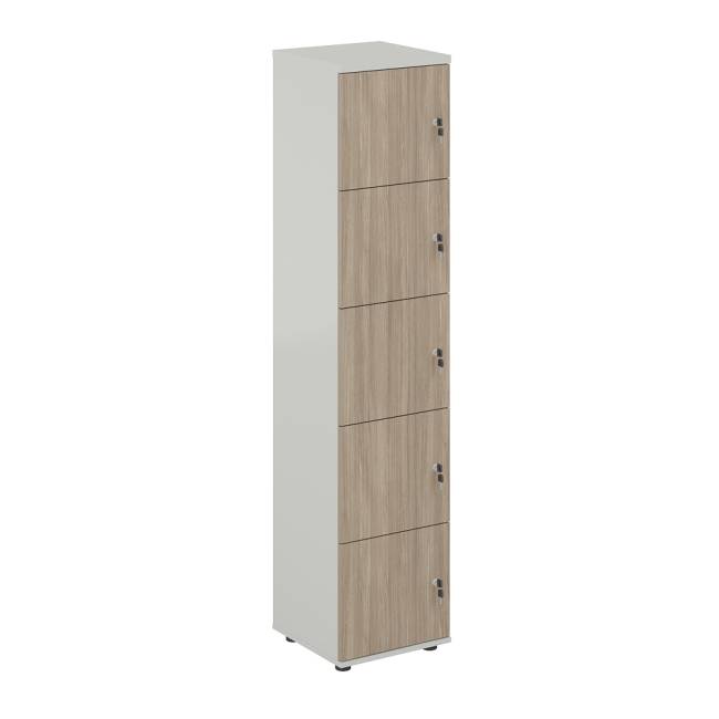 SG.818.SH.OD / Локер 5 ячеек 400х400х1866 / корпус: серый бархат; фасады: дуб темный