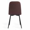 Стул Arc/Арк (1шт.в упаковке) ткань/металл, 46х52х88см, коричневый 01/черный коричневый ткань/металл