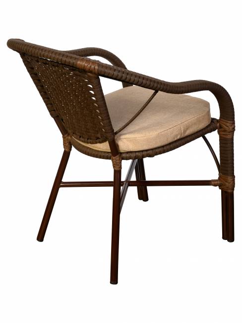 Кресло Bali (Бали) из искусственного ротанга, орех