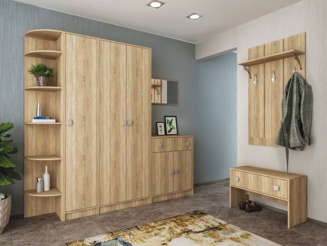 Комод с одним ящиком и дверками Глория 2 цвет дуб сонома