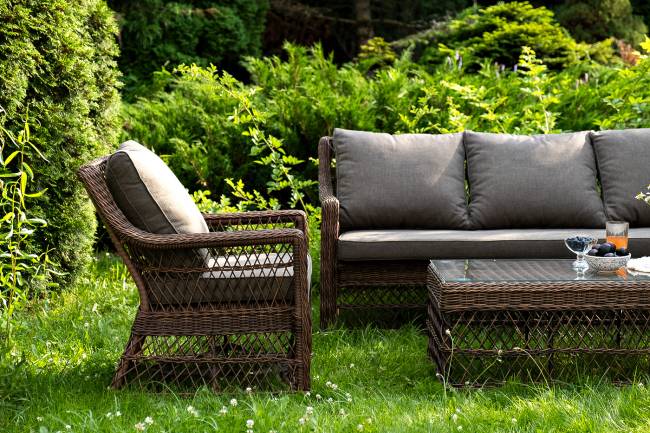 "Гранд Латте" лаунж-зона из искусственного ротанга, цвет коричневый