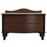 Тумбочка Джульетта широкая 2 ящика орех Л