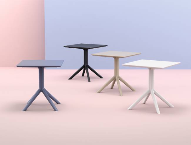 Стол пластиковый Sky Table 70 черный 700х700х740 мм Стол пластиковый Sky Table 70 черный 700х700х740 мм