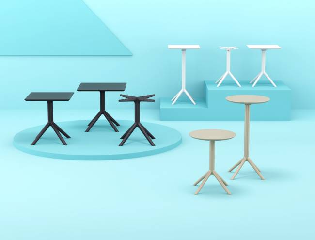Стол пластиковый Sky Table 70 черный 700х700х740 мм Стол пластиковый Sky Table 70 черный 700х700х740 мм