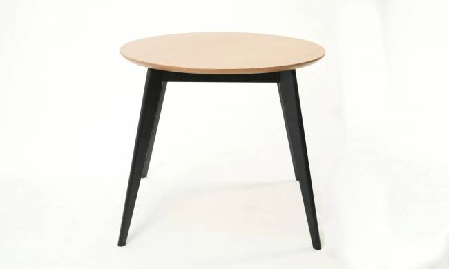 Стол Сканди К 90 чёрное дерево/натур