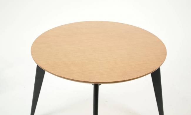 Стол Сканди К 90 чёрное дерево/натур