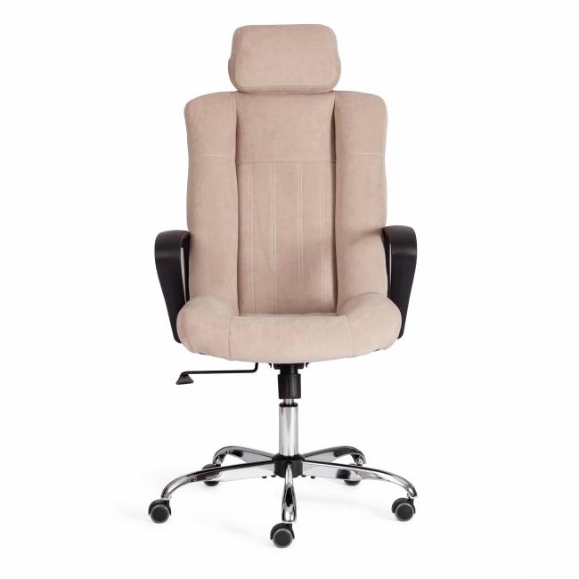 Кресло OXFORD хром флок , бежевый, 7 бежевый флок Кресло OXFORD хром флок , бежевый, 7 бежевый флок