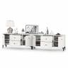 Две тумбы под ТВ Валенсия 16.45 цвет белый шагрень