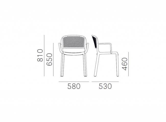 Кресло пластиковое Dome красный 580х530х810 мм Кресло пластиковое Dome красный 580х530х810 мм