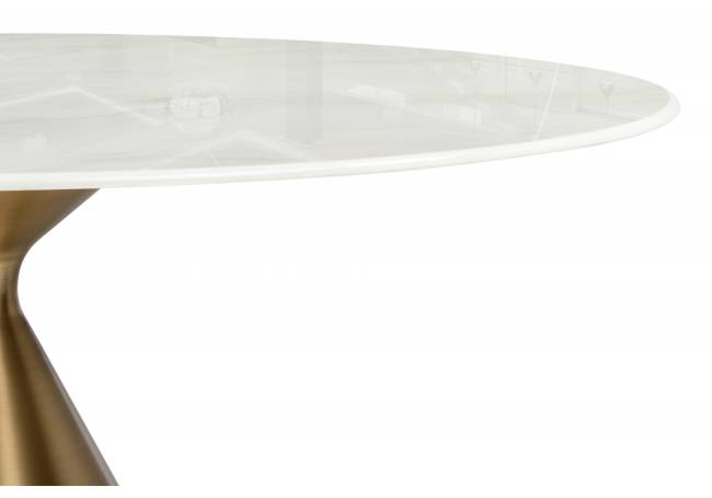 Jaklin 130x73 белый мрамор / сатинированное золото