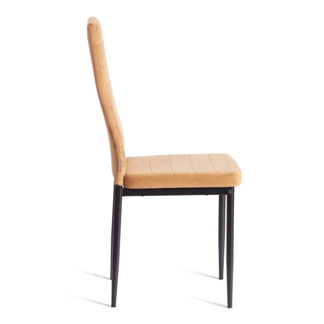 Стул Изи/Easy (мод.JSC02-1)/1 шт. в упаковке металл, флок, 41х52х96см, золотисто - коричневый HLR12/черный коричневый металл, флок