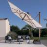 Зонт профессиональный 3х4 м Galileo Wood имитация ироко, слоновая кость 3000х4000 мм