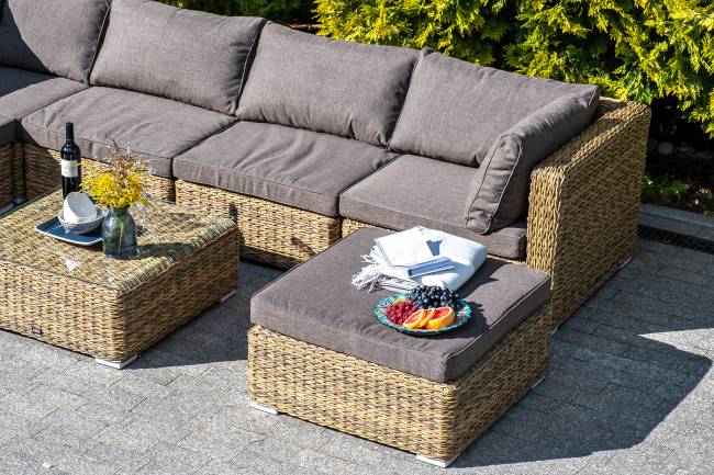 "Лунго" трансформирующаяся лаунж-зона из искусственного ротанга (гиацинт), цвет соломенный "Лунго" трансформирующаяся лаунж-зона из искусственного ротанга (гиацинт), цвет соломенный