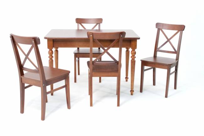 Обеденная группа Вивальди 120 со стульями Ингольф орех