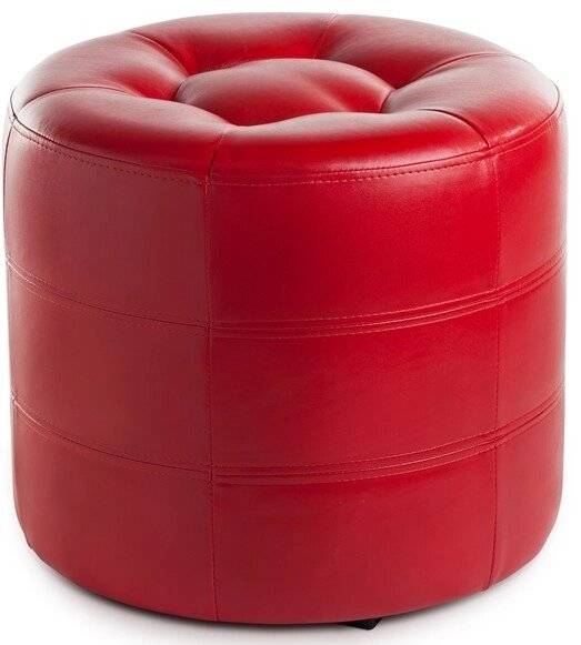 Пуф ПФ-7 (круглый) красный