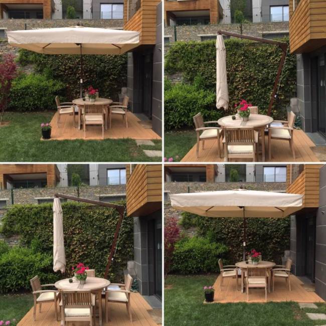 Зонт профессиональный 4х4 м Banana бежевый 4000х4000 мм