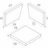 Угловая подушка Monaco Corner Cushion бежевый 600х600х70 мм