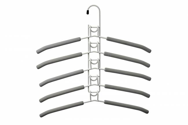 Вешалка-трансформер для одежды Гинго 5 в 1 серая