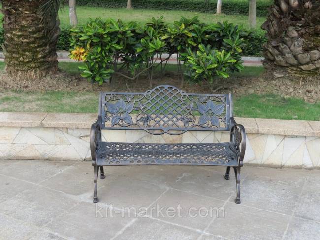Садовая скамья из литого алюминия Lily Садовая скамья из литого алюминия Lily