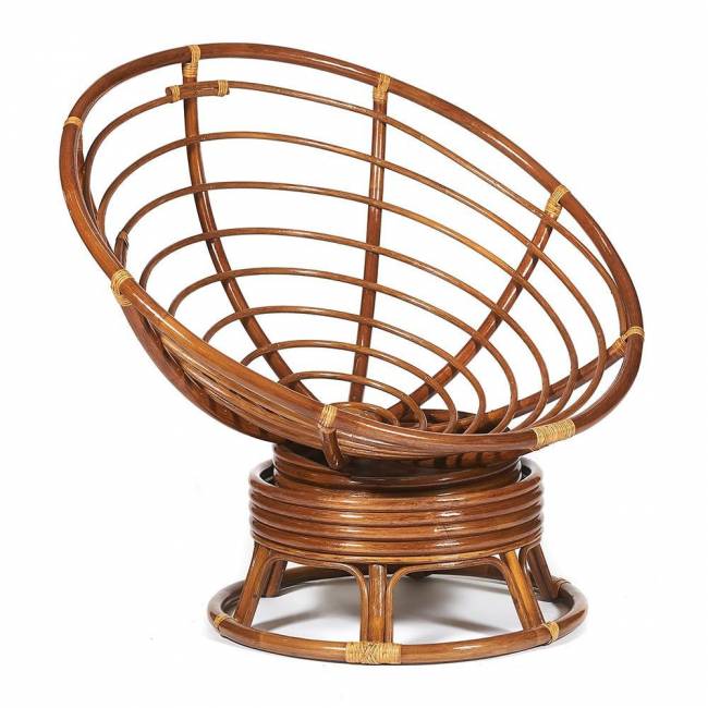 Кресло-качалка PAPASAN/ПАПАСАН w 23/01 B /с подушкой/ 115х78х104 см, Pecan (орех), ткань Старт Pecan (орех)