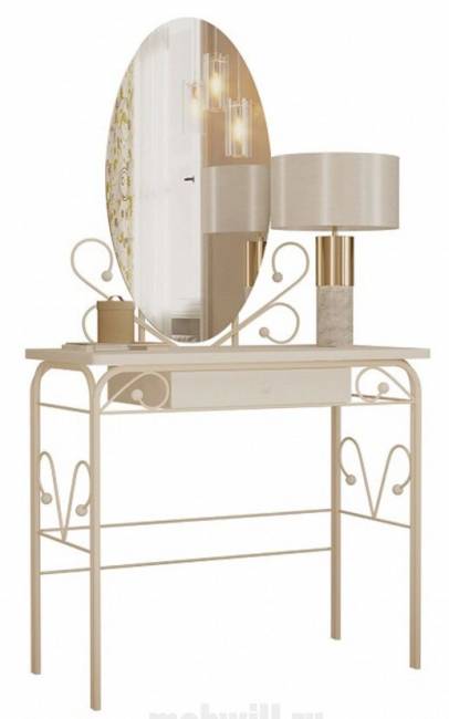 Стол дамский с ящиков ММД 303 Белый / Белый Стол дамский с ящиков ММД 303 Белый / Белый