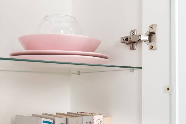 Стенка для гостиной с ТВ-тумбой Валенсия № 68 цвет белый шагрень