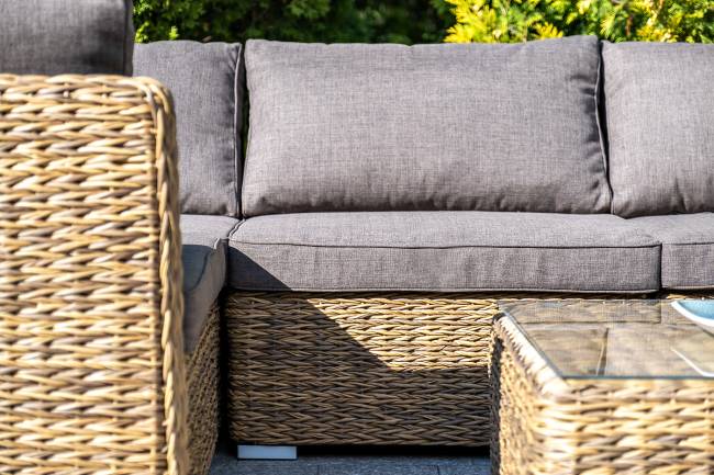 "Лунго" модуль диванный прямой с подушками, цвет соломенный (гиацинт)