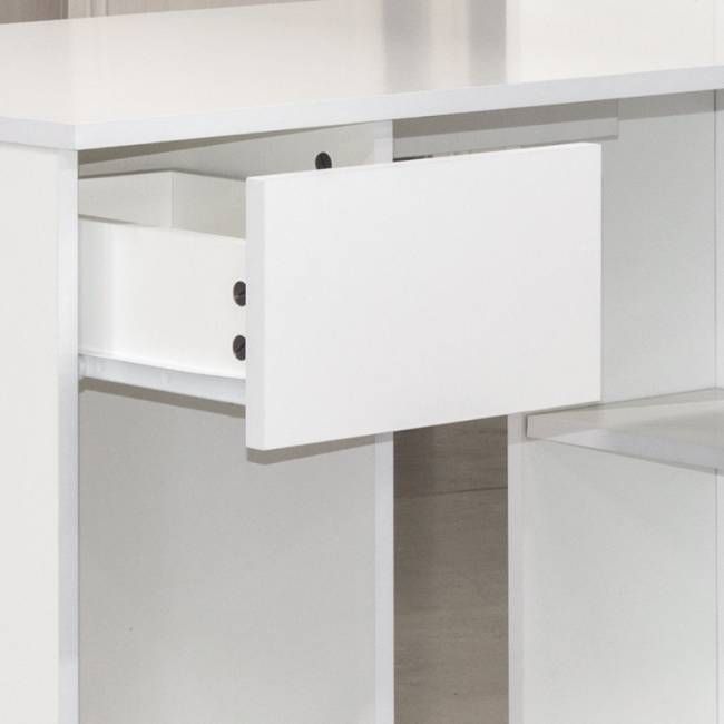 Компьютерный стол со шкафом комбинированным Лайт 10.01 цвет белый гладкий Компьютерный стол со шкафом комбинированным Лайт 10.01 цвет белый гладкий